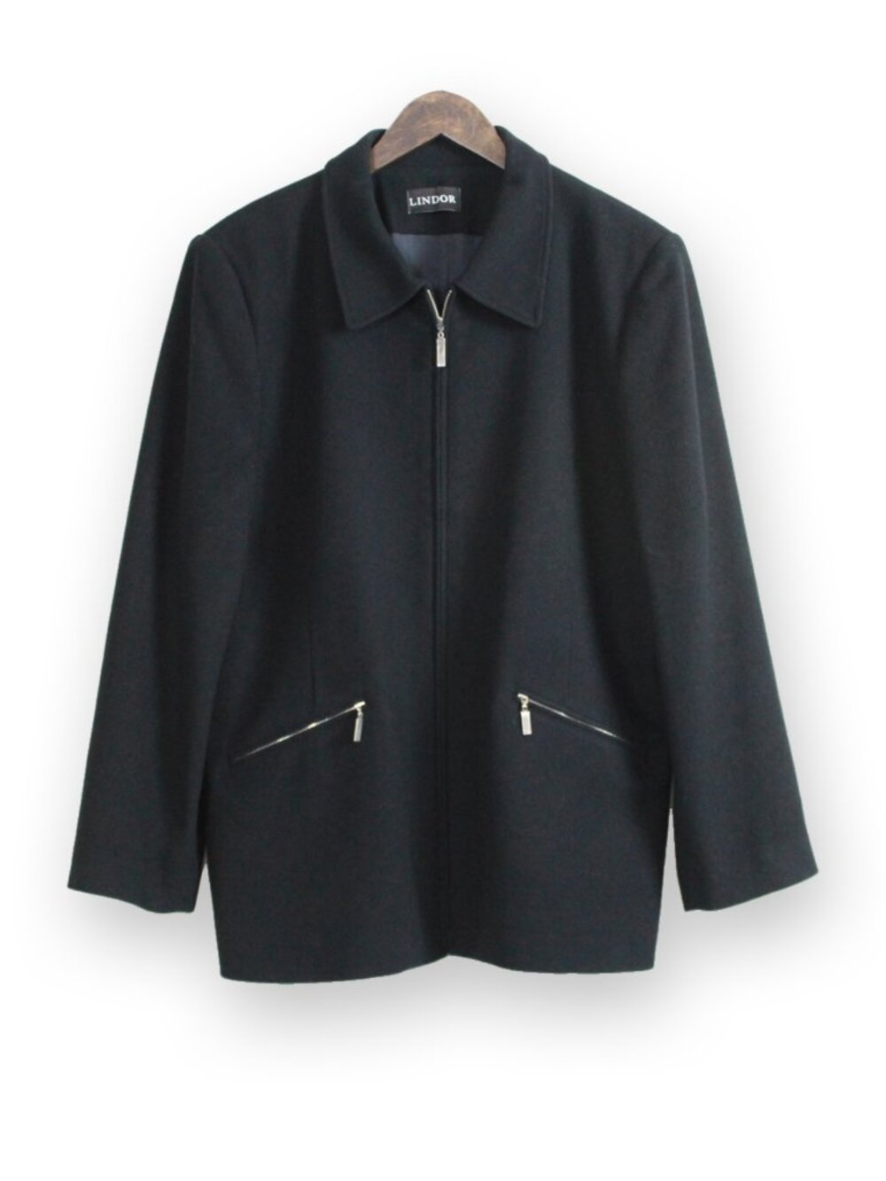 Lindor Wool Cashmere Blend Vintage Zip Up Jacket Women’s Size 18